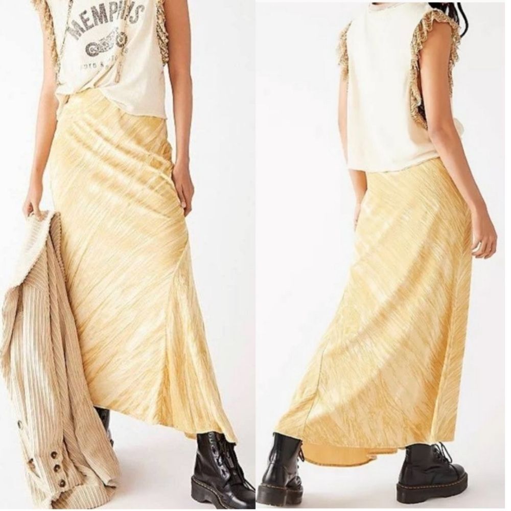 NWT|Free People Hay There Noa Velvet Slip Maxi Skirt, SMALL